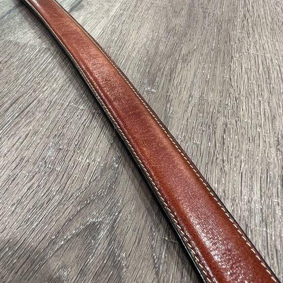 Brooks Brothers 40W Made in USA Genuine Tanned Patina Leather Belt - Picture 5 of 8